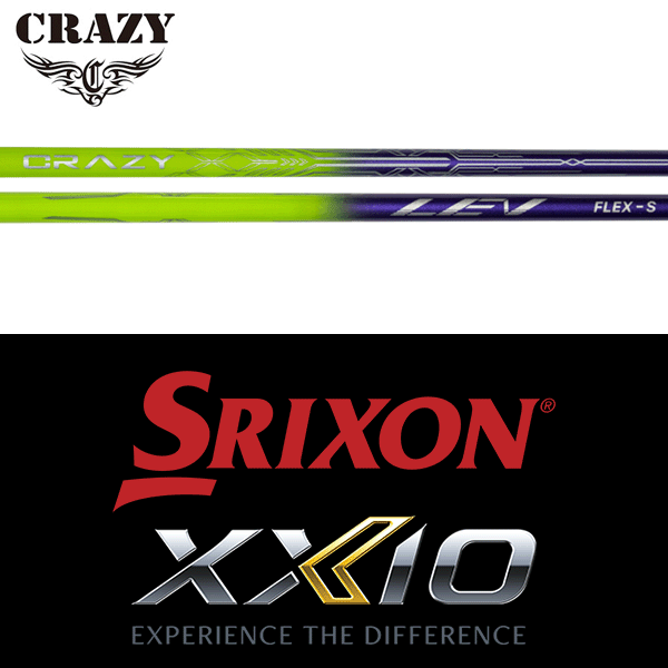 【全てメーカー純正部品使用】【SRIXON ZX / ゼクシオ X QTS 純正 スリーブ付きシャフト】 クレイジー LEV ウッド (Crazy LEV Wood)