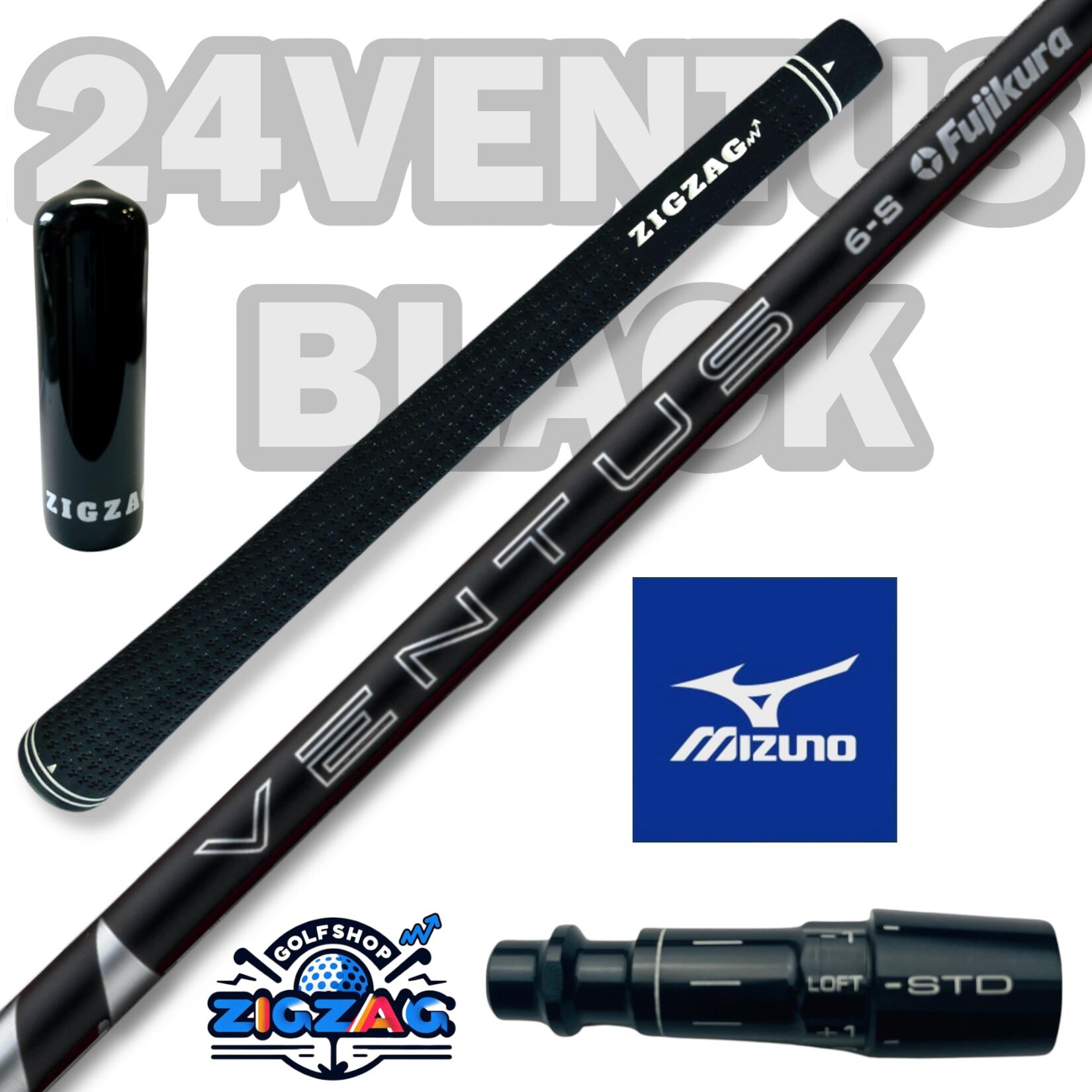 24ベンタスブラック　ミズノスリーブ付きシャフト ST-MAX 230 ST X230 Z230 ST X220 Z220 G220　など各種対応 24 VENTUS BLACK フレックス 5S 5X 6S 6X 7S 7X 8X フジクラ 24ベンタス ブラック