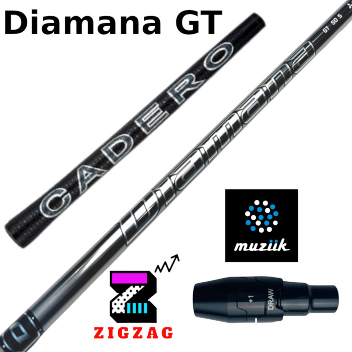 ディアマナＧＴ　ムジークスリーブ付きシャフト カデロ　オンザスクリュー　DD2ヘブン　など対応　DimanaGT フレックス 40R2 40R 40SR 40S 40X 50R 50SR 50S 50X 50TX 60SR 60S 60X 60TX 70S 70X 70TX 80S 80X 80TX｜ゴルフショップジグザグ