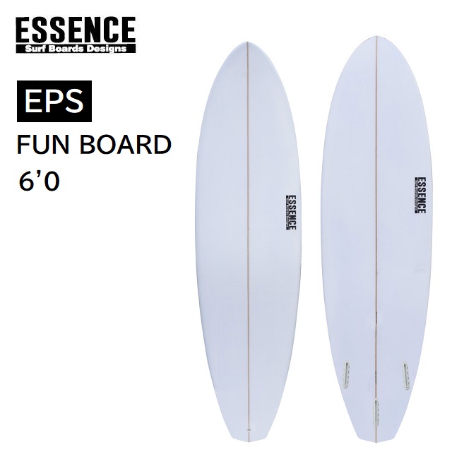 メーカー直売】 サーフボード ESSENCE SURFBOARD FUN BOARD 6'0 CLEAR