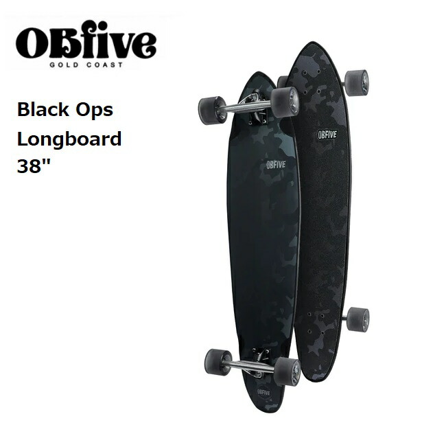サーフスケート OBFIVE オービーファイブ BLACK OPS LONGBOARD 38 クルーザー ロングスケートボード コンプリート サーフィン