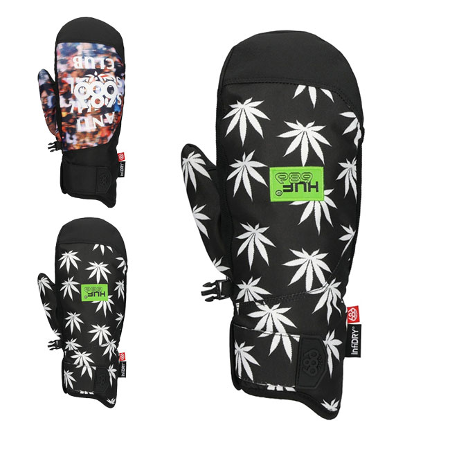 686 シックスエイトシックス プライマー ミトン HUF ASSC メンズ 25-26 スノーボード ミトングローブ 防水 正規品|GOLGODA