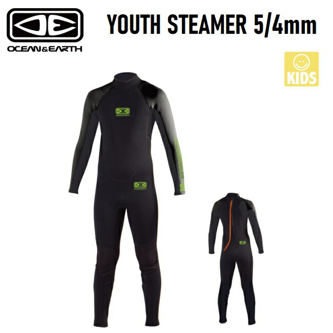 子供用 ウエット OCEAN&EARTH WET フルスーツ YOUTH STEAMER 5/4mm KIDS キッズ 小学生 中学生 ネオプレーン|GOLGODA