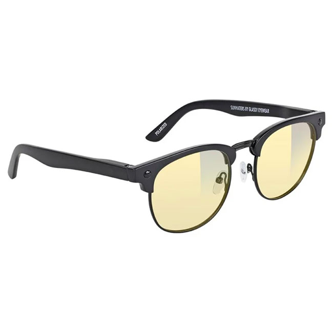 ゲーミンググラス GLASSY グラッシー MORRISON Matt Black/Yellow Lens Gaming Glasses PC眼鏡 春夏 秋冬