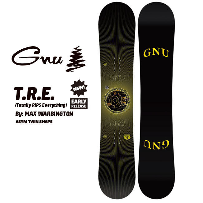 【楽天市場】予約 グヌー GNU T.R.E ティーアールイー メンズ 26-27 スノーボード アシンメトリーツイン フリースタイル パーク ...