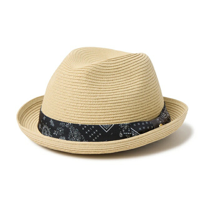 ニューエラ ハット NEW ERA Fedora Black Paisley Tape Natural フェドーラ ブラックペイズリーテープ ナチュラル ストローハット メンズ レディース ストリート カジュアル 春 夏 秋