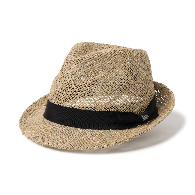ニューエラ ハット NEWERA GOLF TRILBY Seagrass Black Tape 14747159 トリルビー シーグラス ブラックテープ 天然草 ストローハット 麦わら帽子 ゴルフ 春 夏 秋