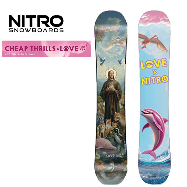 予約 ナイトロ NITRO チープスリルズ ラブ CHEAP THRILLS LOVE 26-27 スノーボード メンズ パーク ジブ フリースタイル 正規品｜GOLGODA