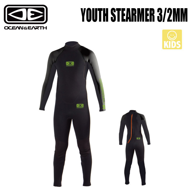 子供用 ウエット OCEAN&EARTH WET フルスーツ YOUTH STEAMER 3/2mm KIDS キッズ 小学生 中学生 ネオプレーン|GOLGODA