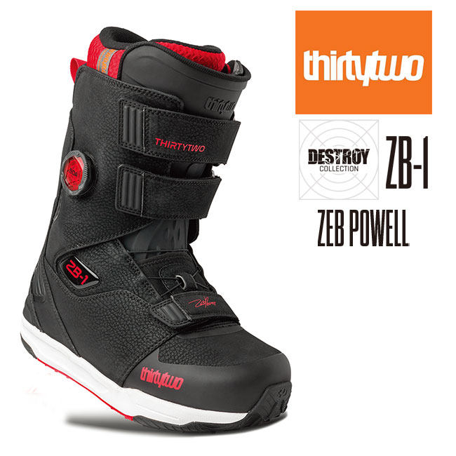 予約 THIRTYTWO サーティーツー ZB-1 BOA ZEB POWELL ゼットビー1 ボア ゼブパウエル 26-27 メンズ スノーボードブーツ 正規品|GOLGODA