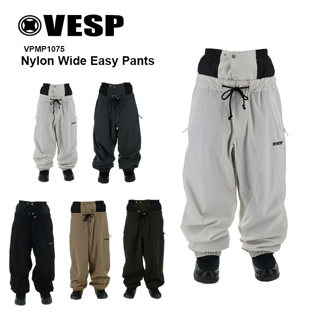 予約 VESP スノーボード ウェア パンツ Nylon Wide Easy Pants VPMP1075 26-27 メンズ レディース ベスプ 防水 撥水 正規品｜GOLGODA