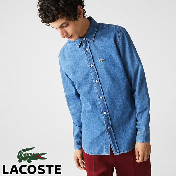 ラコステ メンズ ライトウェイトオーガニックコットン デニムプルオーバー 長袖 Ch95l Blackfishmarine Com