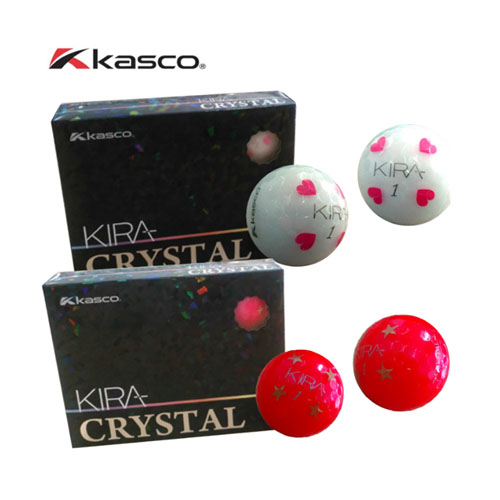 楽天市場 キャスコ キラ クリスタル ゴルフボール レディス ゴルフボール Kira Crystal ホワイトハート レッドスター 1ダース 12球入り Golkin ゴルフマートキング