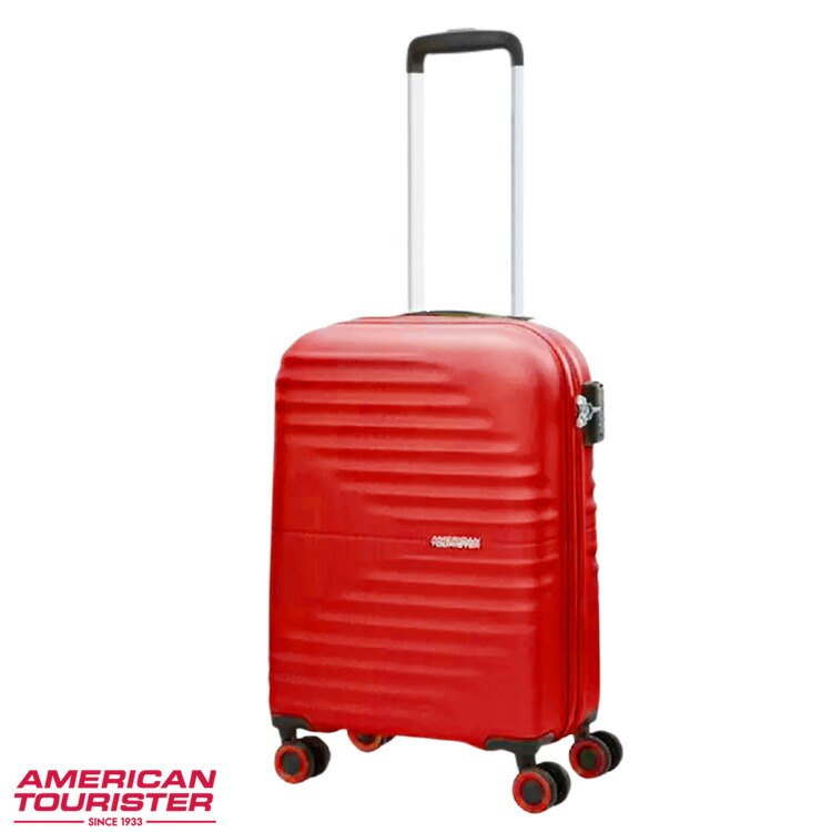 【土日祝も発送】 アメリカンツーリスター ツイスト ウェーブス スピナー 55 EXP　American Tourister スーツケース Twist Waves キャリーケース Spinner 55/20 TSA RL QC6-00006 ビビットレッド
