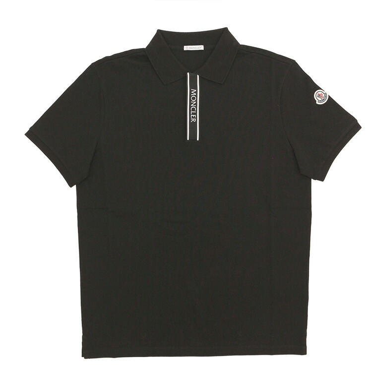 MONCLER　モンクレール　ポロシャツ　黒 MONCLER モンクレール ポロシャツ レディース 半袖 コットン