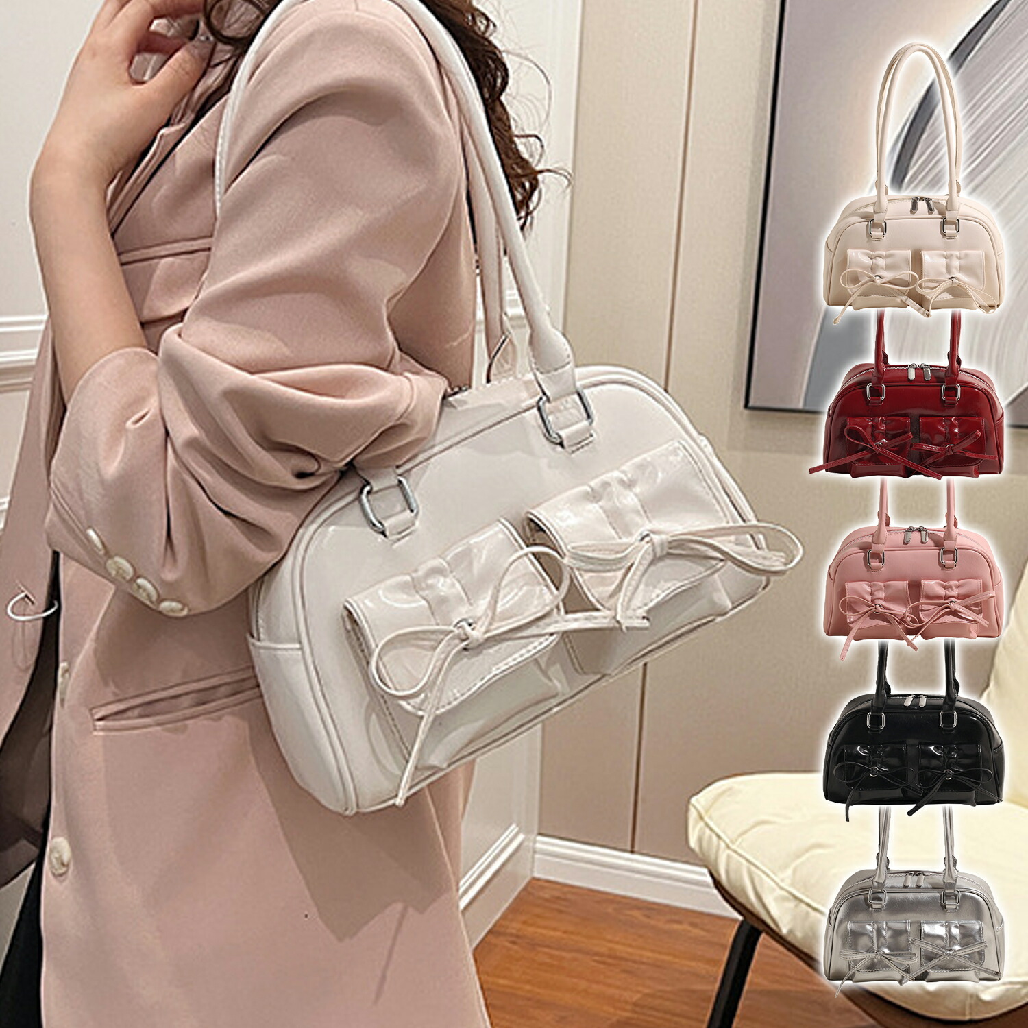 グッチ ソーホー ミニボストン ハンドバッグ レザー ホワイト グッチ ソーホー ミニボストン ハンドバッグ レザー ホワイト