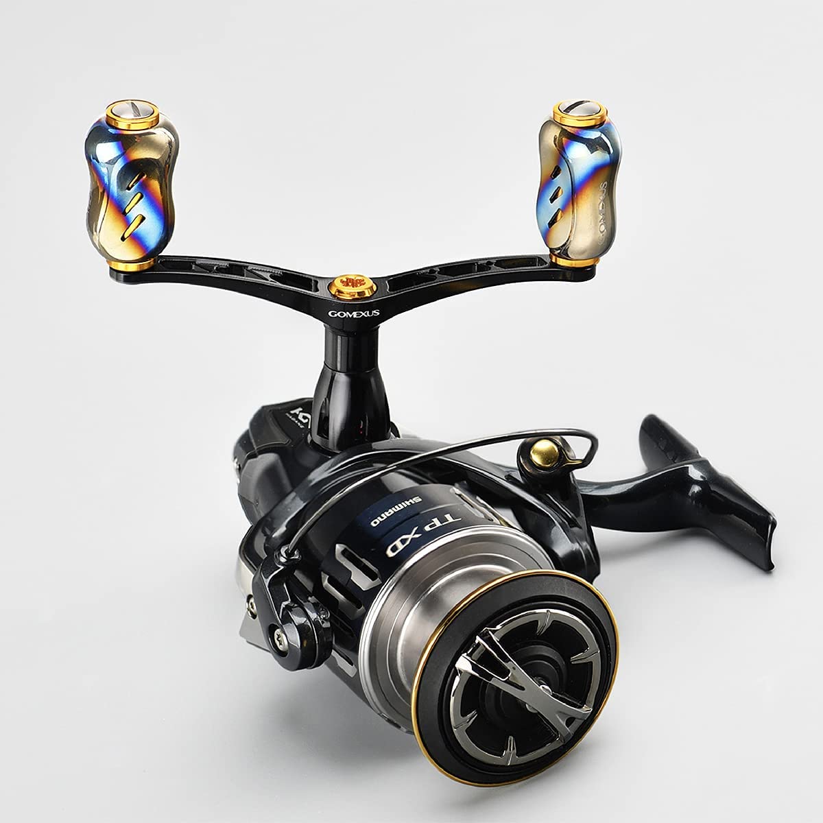 送料無料 ゴメクサス Gomexus ダブル ハンドル 98mm シマノ Shimano ダイワ Daiwa スピニングリール 用 ルビアス Lt 2500 など用 超々ジュラルミン製 チタンノブ付き Butlerchimneys Com