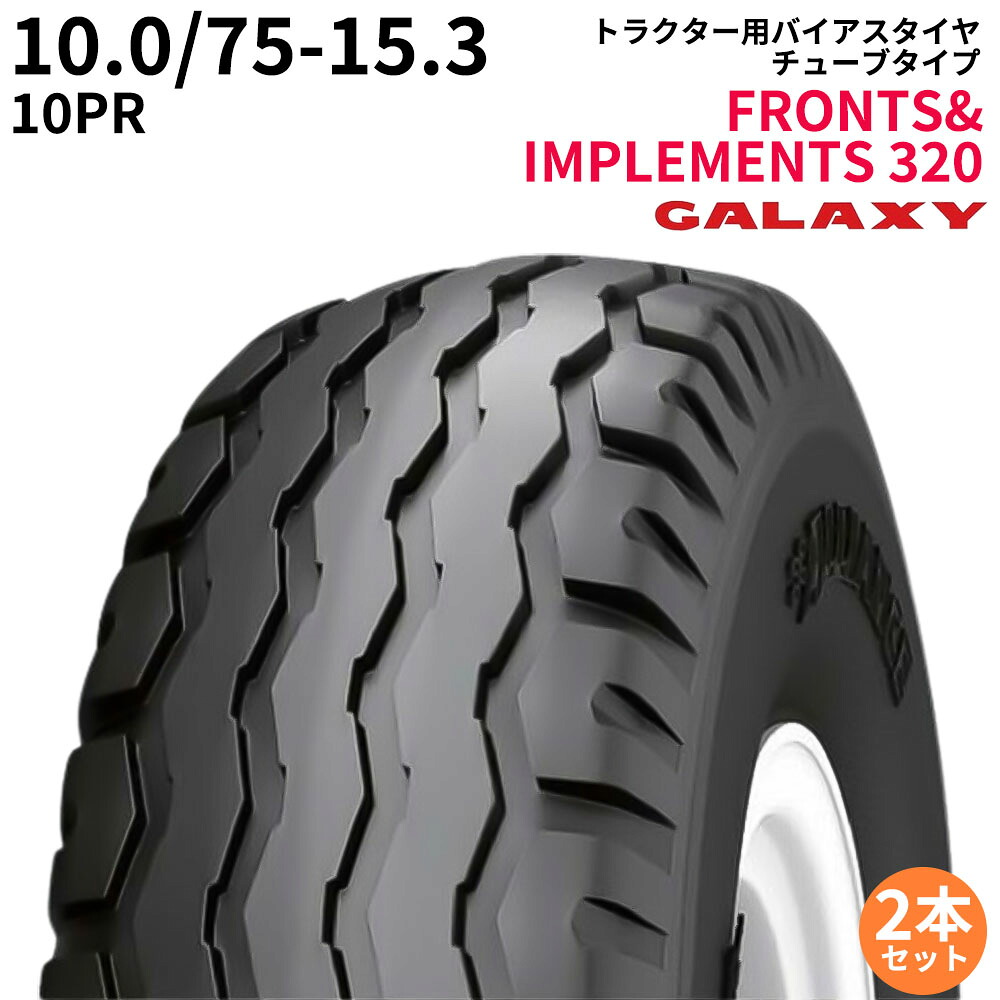 ギャラクシー(GALAXY)　トラクタータイヤ　FRONTS&IMPLEMENTS 320　10.0/75-15.3　PR10　TT　(インプルメントタイヤ)　2本セット