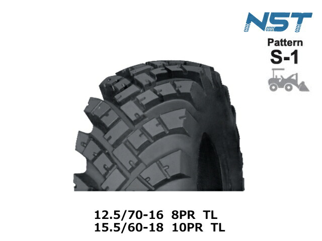 NSTタイヤ 15.5/60-18 10PR L2/Snow/スノー ヤンマー V4-7用 TL ホイールローダー用 冬用 バイアス Bias チューブレス用 新品 KBL