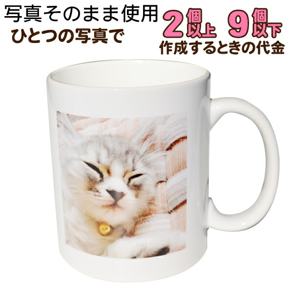 【2～9個】【写真のみコース】オリジナルマグカップ　　記念品　誕生日　母の日　父の日　敬老の日　お祝い　記念日　プレゼント 全面写真プリント オリジナル マグカップ 印刷 卒業記念品 名入れ 名入り 名前入れ 卒団 贈答品 子供 こども ベビー 赤ちゃん 孫 6,428円