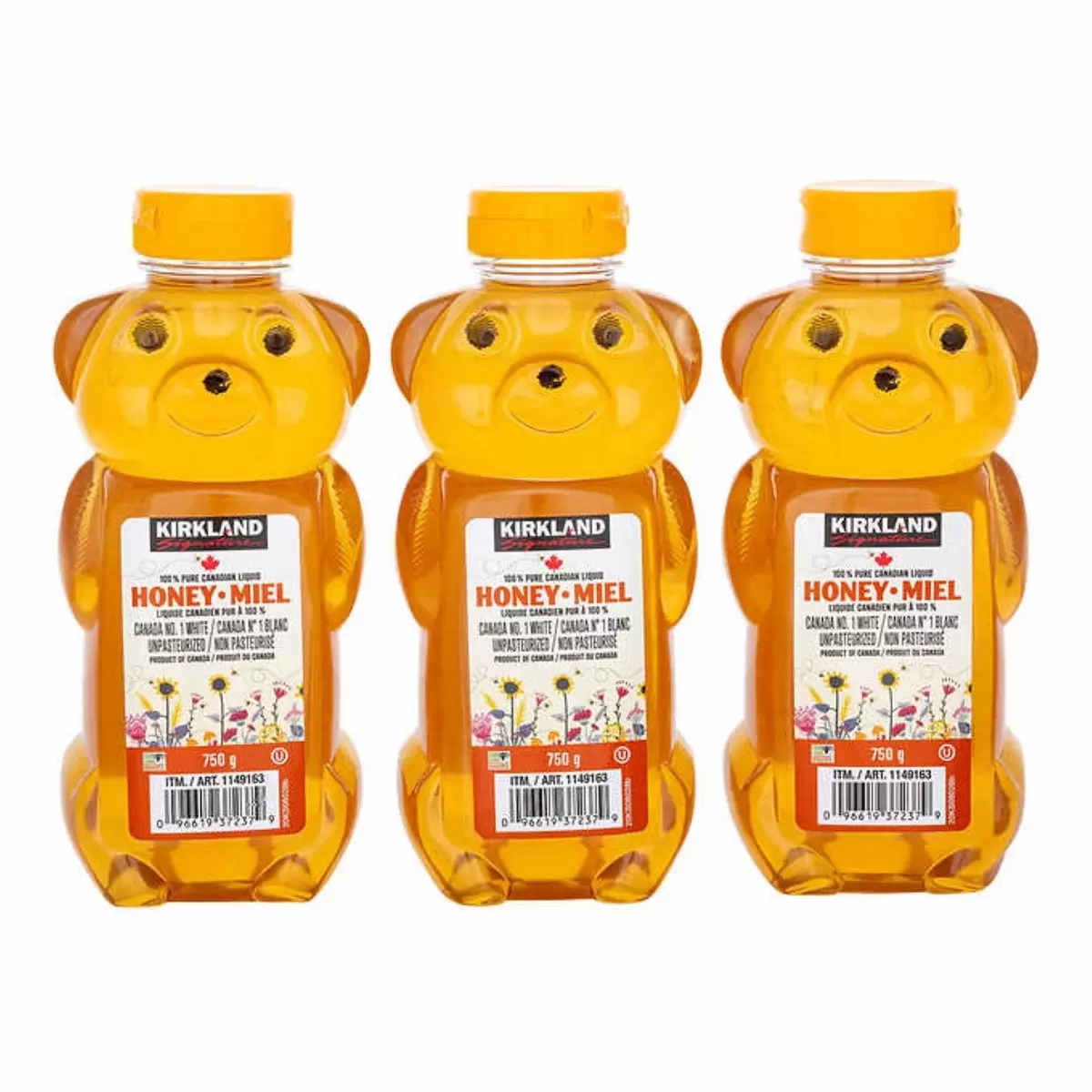 カークランド ベアジャグ ハチミツ はちみつ 蜂蜜 ベアージャグ 750g×3本 かわいい くま 熊 クマ型ボトル ベア画像