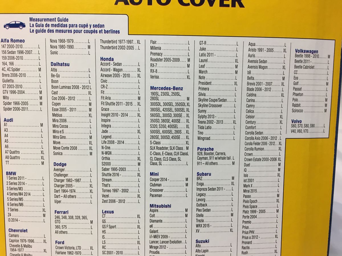 goodmom zong sine car cover car cover car body covers auto xs car cover size chart