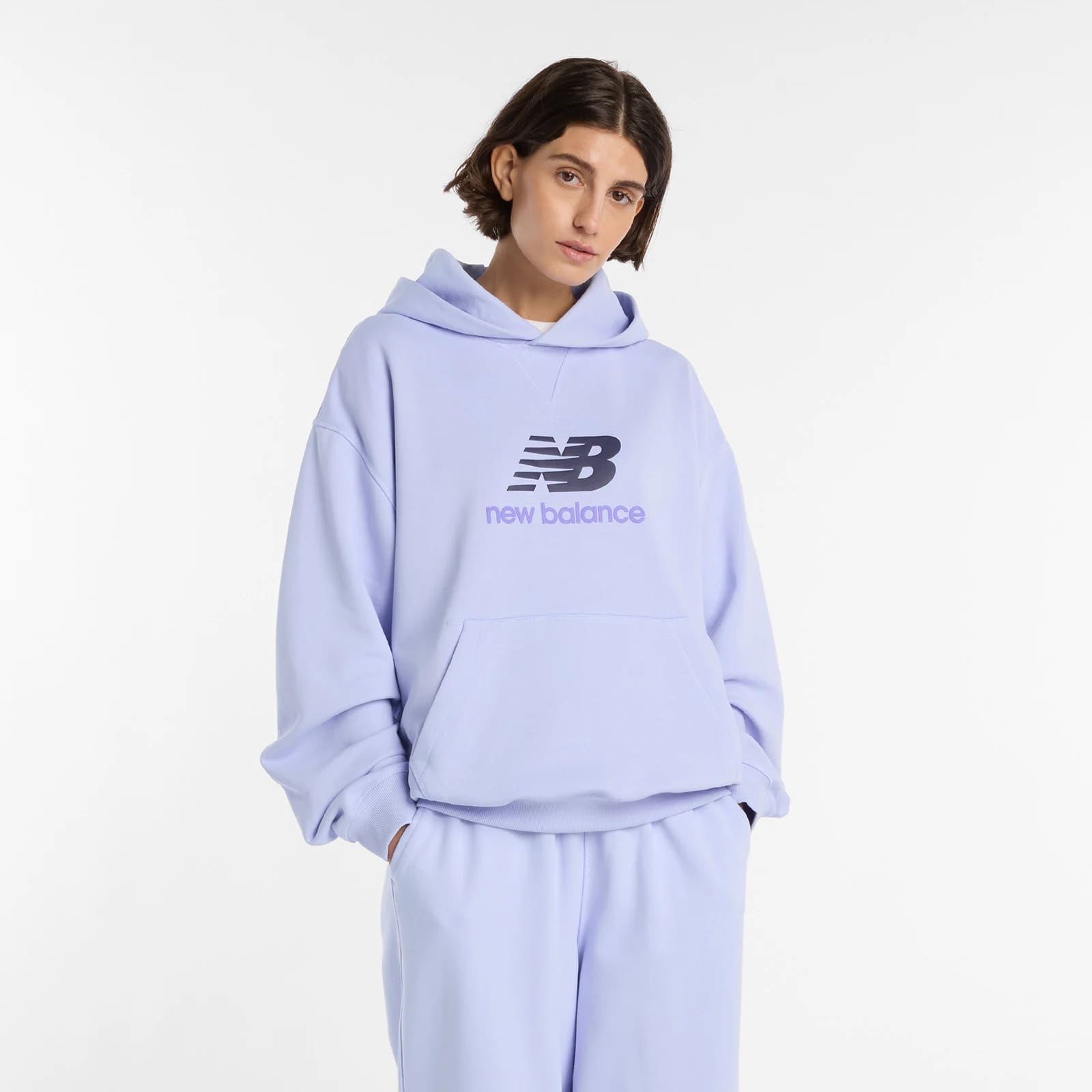 ニューバランス new balance WT51501 DYK(デイブレイク) レディース Athletics フレンチテリーロゴフーディ 女性 婦人 ロゴ アパレル NB 2026春夏|きっとみつかる グーシューズ