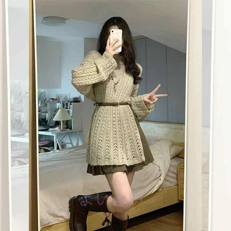 スタイル カレッジ 上品 セーター スタイル 祥 キレイ レディース 可愛い 服装 ニット アップ スカート 秋冬
