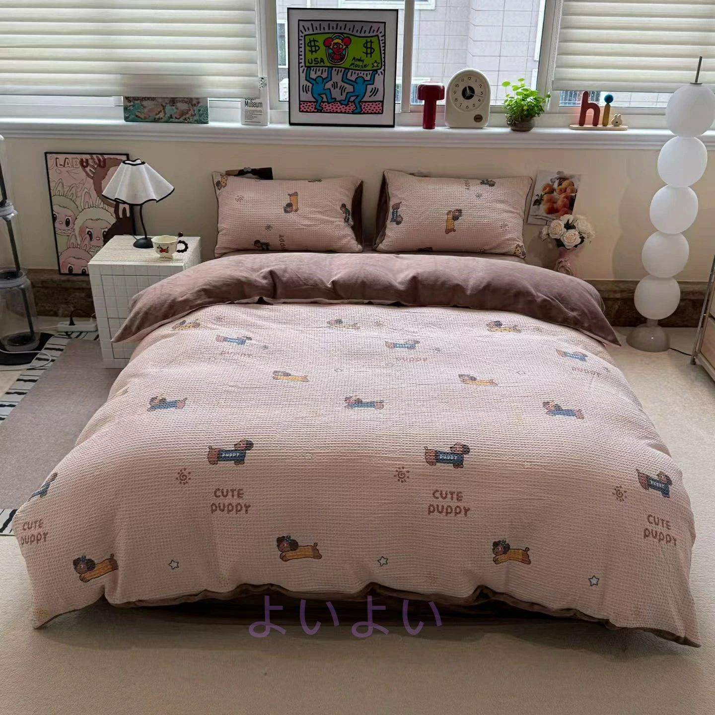 寝具カバー ベッド用 秋冬 シングル 可愛い布団カバー 子供 ベロア ワッフル Puppy 犬柄 ボックスシーツ 吸湿 布団カバー 掛け布団カバー あったか 布団カバーセット シーツカバー 敷布団カバー フラットシーツ 洗える 女の子 掛けふとんカバー 掛けカバー 3点セット 暖かい 5,528円