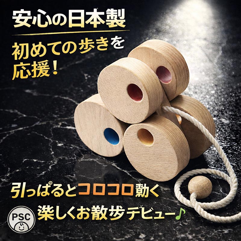 【SALEクーポンあり】【送料無料】六輪車 プルトーイ はいはいから歩き始めの動作を促す歩き始めの引き車 日本製 木のおもちゃ 6ヶ月 7ヶ月 8ヶ月 9ヶ月 11ヶ月 1歳 プレゼント ランキング 2歳 3歳 誕生日ギフト～出産祝い 型はめ スロープ psc