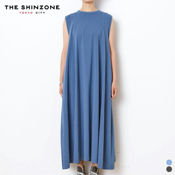 キレイなフレアシルエットが魅力のシンプルなワンピース 21ss 21mmscu04 ワンピース 21ss フレア シンゾーン Dress ドレス 21mmscu04 Shinzone Flare Dress ワンピース ノースリーブ 無地 ポケット付き ロング丈 マキシ レディース Ladys