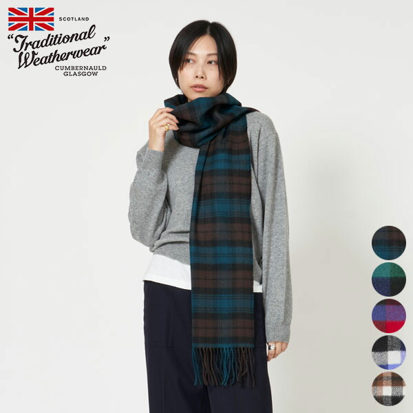 トラディショナルウェザーウェア　マフラー CASHMERE MUFFLER カシミヤマフラー｜ブラックウォッチ｜Goods