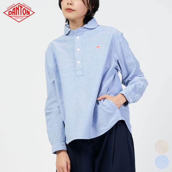 楽天市場】DANTON ダントン オックスフォード 丸襟プルオーバーシャツ