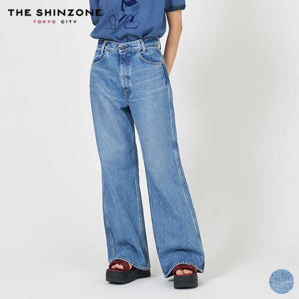 シンゾーン SHINZONE パリジェンヌ デニム パンツ PARISIENNE DENIM PANTS レディース ボトム セミ ワイド フレア ストレッチ コットン 美脚効果 25SMSPA05 [ 2025 SS 春 夏 秋 冬 ] [S★]｜GOOD DEAL