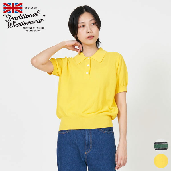 【SALE 35％OFF】トラディショナル ウェザーウェア Traditional Weatherwear リドニー LYDNY レディース トップス 半袖 ポロシャツ ニット カジュアル 通気性 コットン ナイロン ドライ シャリ感 L251AGKPO0369KC [ 2025 SS 春 夏 ] [★]｜GOOD DEAL