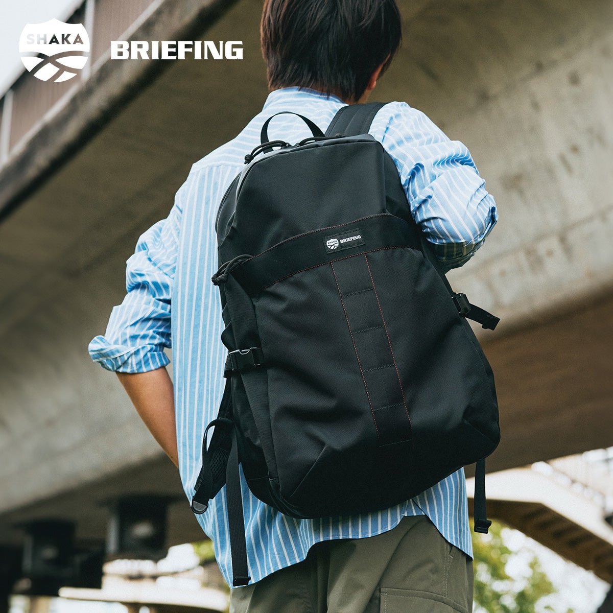 SHAKA×BRIEFING シャカ×ブリーフィング コラボ LIGHT PACK SK-SG007BR メンズ レディース ユニセックス バックパック リュック アウトドア ノートPC ワンポイント [★]