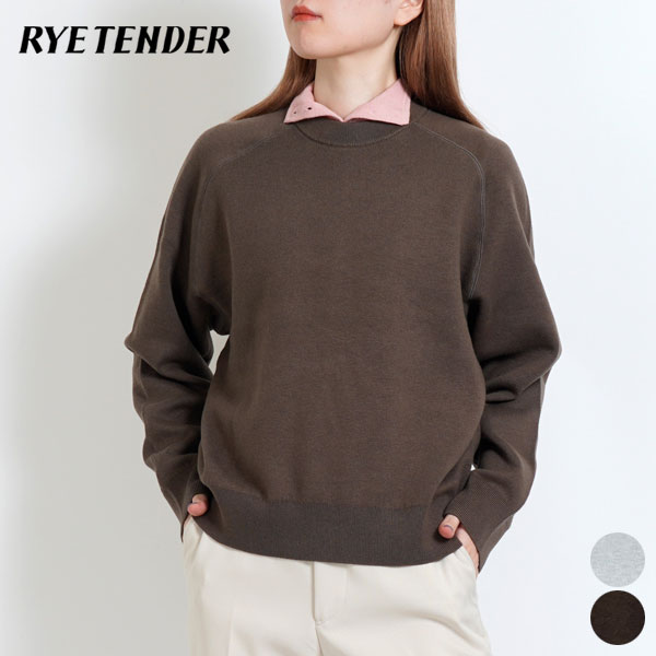 【SALE 40％OFF】ライテンダー RYE TENDER マディソン セーター MADISON SWEATER 110322500 レディース トップス 長袖 スウェット ベーシック シンプル 無地 コットン カシミヤ [ 2025 FW 春 秋 冬 ] [★]