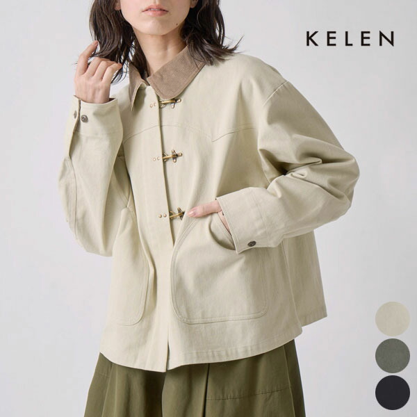 【SALE 40％OFF】ケレン KELEN ウエスタン ワーク ウェア ジャケット YEYA LKL25FJK2070 レディース アウター コーデュロイ バックル カジュアル [ 2025 FW 秋 冬 ] [★]