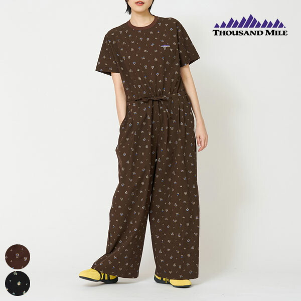 (SALE！10％OFF)【26SS新作】サウザンドマイル THOUSAND MILE ショート スリーブ オール イン ワン プリント SHORT SLEEVE ALL IN ONE PRINT レディース レディース 半袖 撥水 ストレッチ性 UVカット 速乾性 イージーケア TM261QP00072 [ 2026 SS 春 夏 ] [S★]｜GOOD DEAL