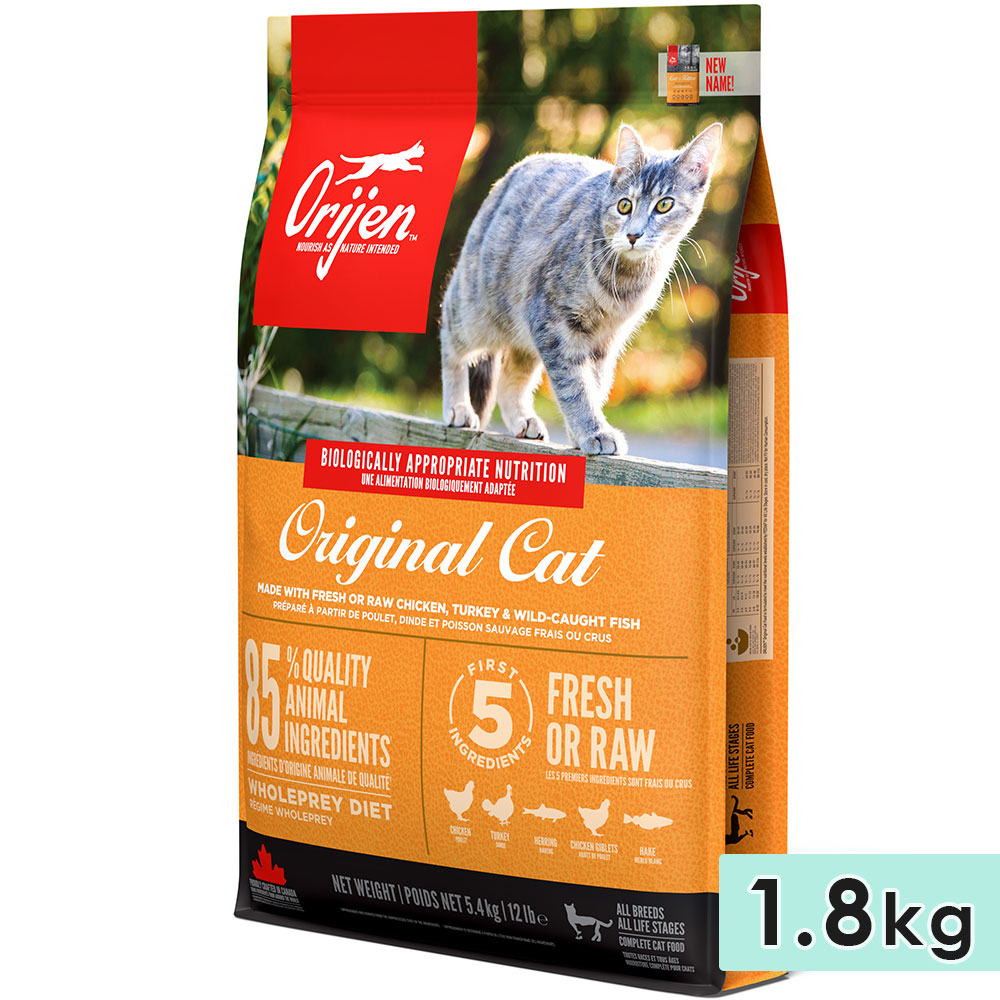 ORIJEN オリジン オリジナルキャット 1.8kg 成猫用 高齢猫用 シニア猫用 子猫用 全猫種用 キャットフード ドライフード アカナファミリージャパン 正規品
