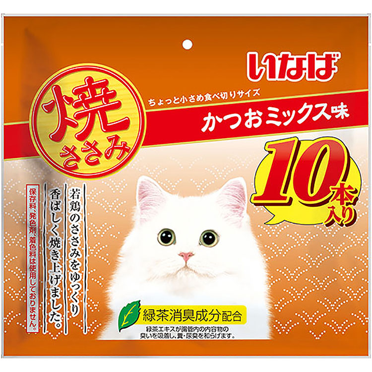 【12個仕かける】いなば 焼ささみ かつお交ぜ合わせる味 10本入り口・入口 猫用お兄ちゃん 猫お兄ちゃん 猫用ふりかけ キャットフード チャオ いなばペットフーズ 決まり品 おやつ-ささみ
