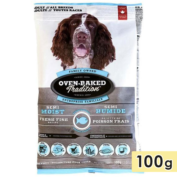 【楽天市場】オーブンベイクドトラディション セミモイスト アダルトフィッシュ 100g 成犬用 全犬種用 ドッグフード セミモイストフード