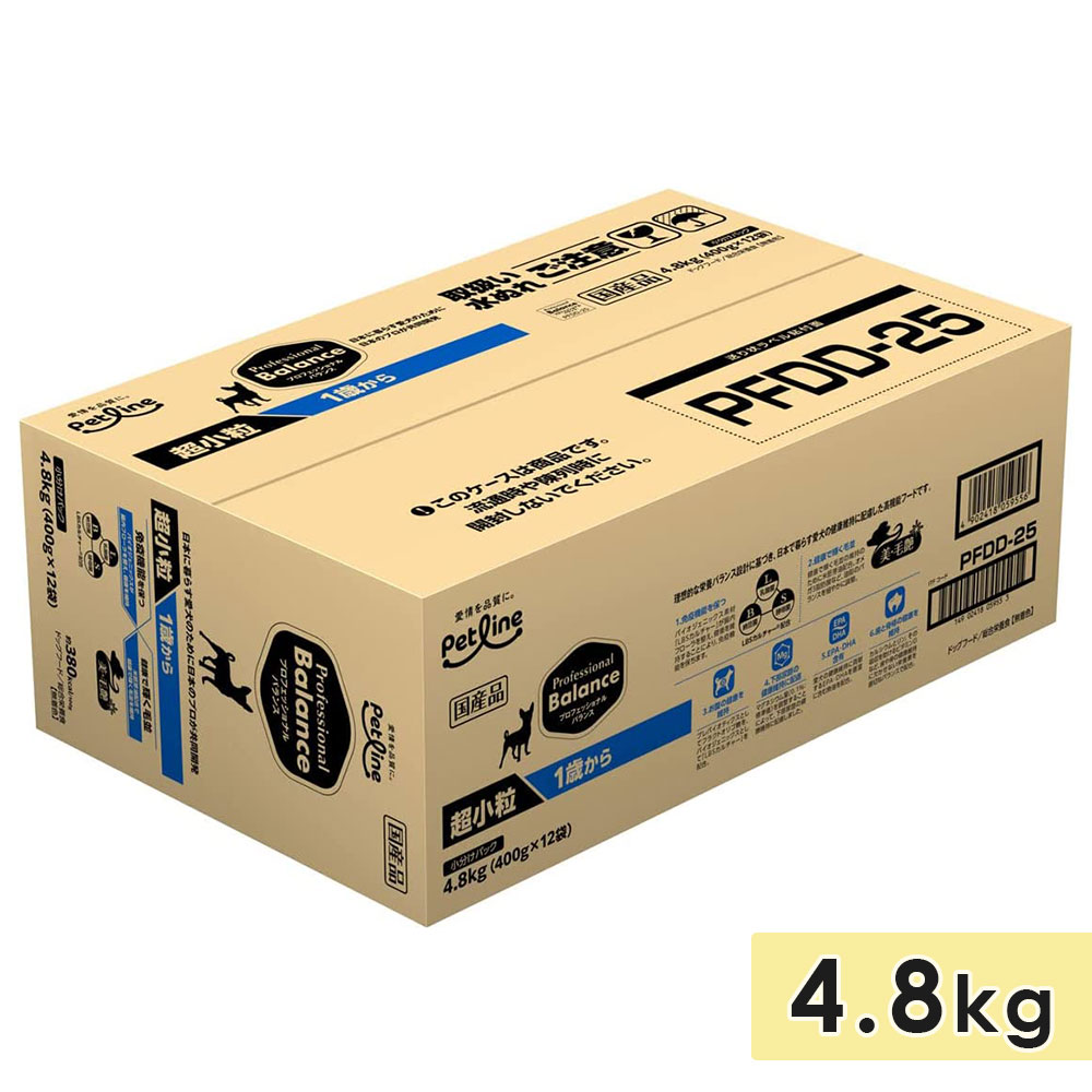 プロフェッショナルバランス 超小粒タイプ 4.8kg 成犬用 1歳から ドッグフード ドライフード 国産 Professional Balance 正規品