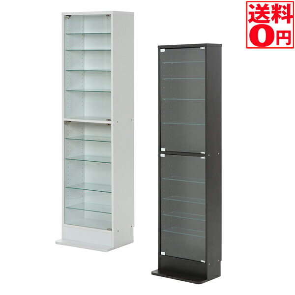 楽天市場】ガラス コレクションケース ハイタイプ 浅型 ブラック