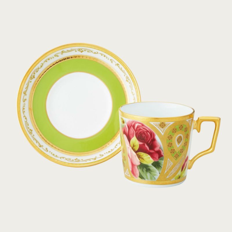 ノリタケ カップ＆ソーサー オマージュ コレクション コーヒーカップ＆ソーサー（若草色絵薔薇文） H-770J/T2402 Noritake 食器