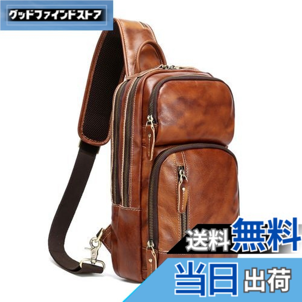 【貨物輸送無料】[Lannsyne] 上半身御徒面子 メンズ 本革 上半身うしろ側 なめし革 一般受け 成人男性 壱ショルダーバッグ USB申し受ける界面 10.5iniPad相応う 大電気容量 決定づける肩付替え 心地よい 通い 通学