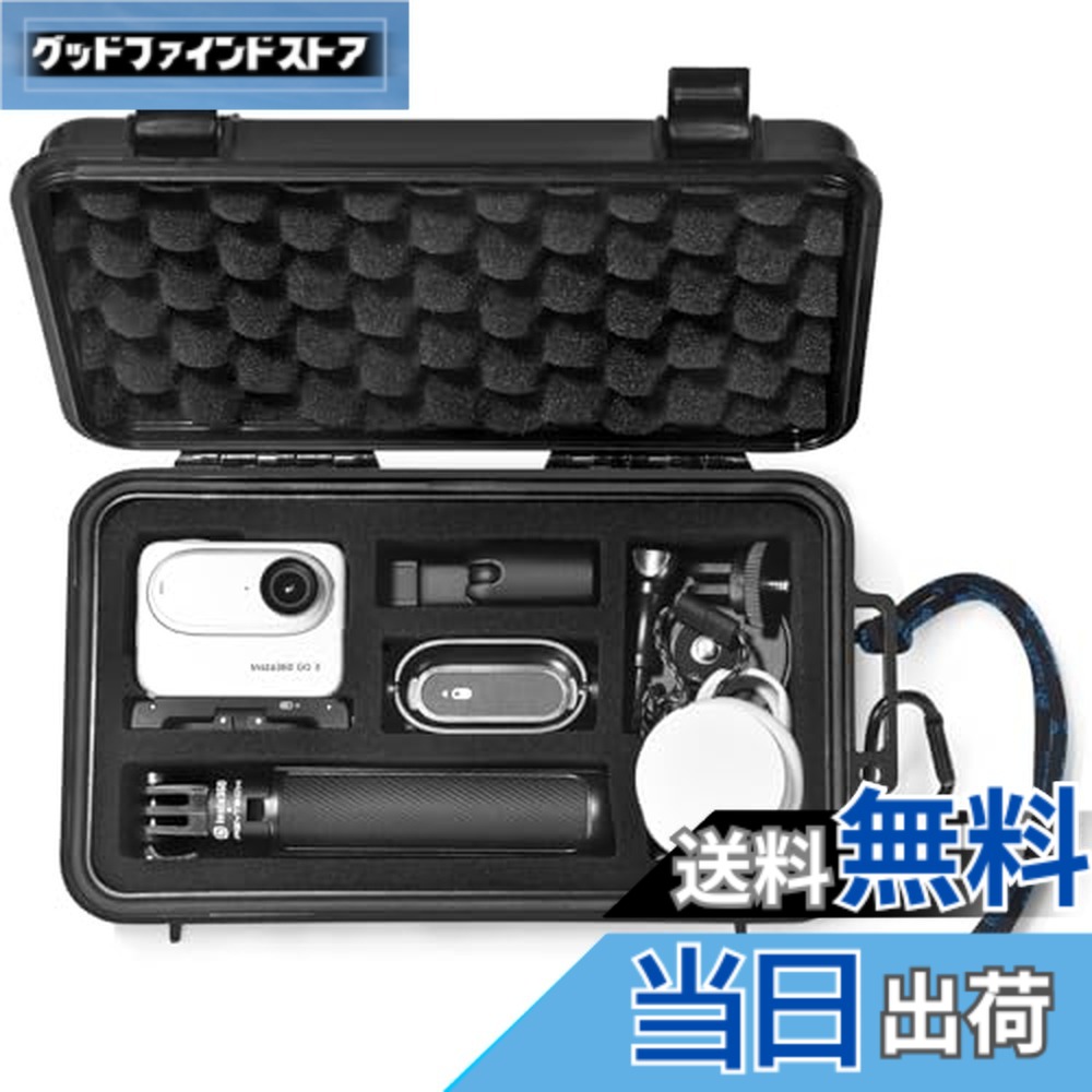 【送料無料】Lekufee Insta360 GO 3S 防水ハードケース Insta360 GO 3 アクションカメラ、 Vlog カメラよびアクセサリーに対応 (ケースのみ)