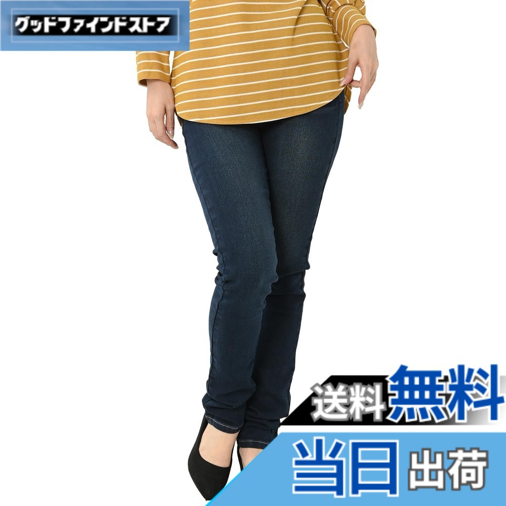 【送料無料】[JANJAM]美脚スキニーデニム 裏起毛パンツ 大きいサイズ レディース スキニーパンツ ストレッチ 美脚 細魅せ 色：インディゴ80cm、サイズ：6L