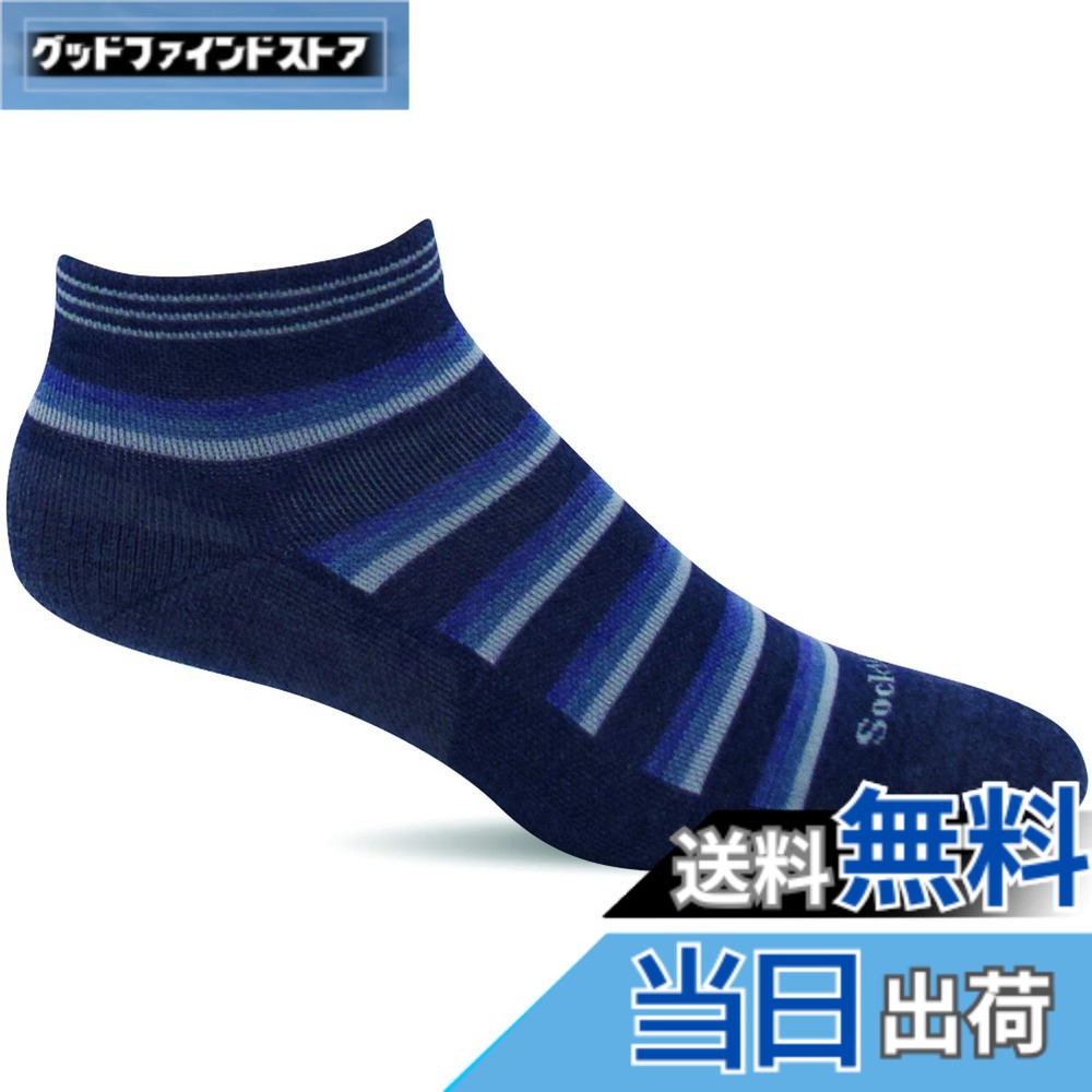 【送料無料】[ソックウェル] レディース 冷え性 外反母趾 メリノウール ソックス サステナブル 【SPORT EASE】 ショート丈 1セット デニム ML