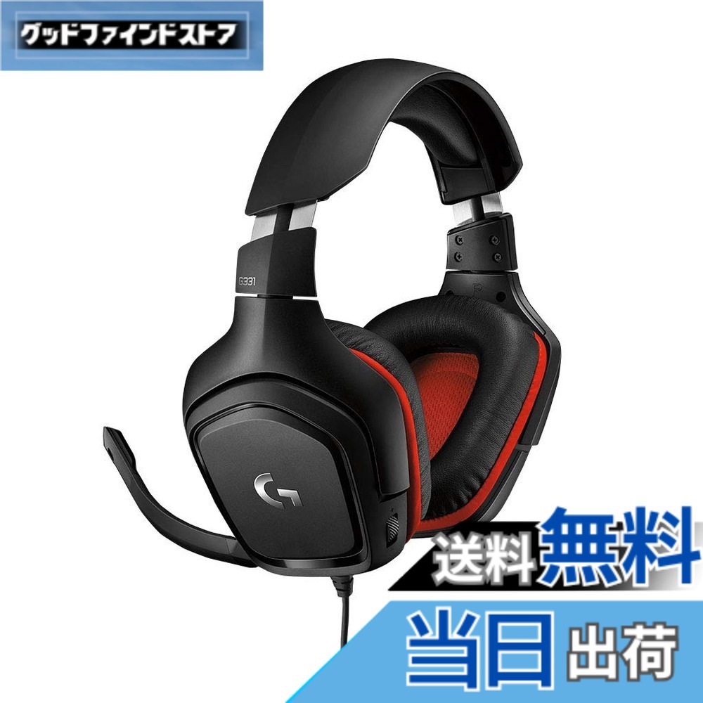【送料無料】Logicool G ロジクール G ゲーミングヘッドセット G331 PS5 PS4 PC Switch 有線 2.1ch ステレオ 3.5mm 軽量 ノイズキャンセリング 単一性 フリック式 マイク付き 国内正規品 色：ブラック、サイズ：1個 (x 1) 6,870円